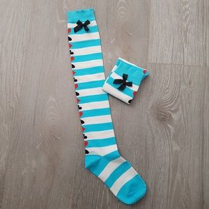 NWOT Alice in the Wonderland Knee High Socks